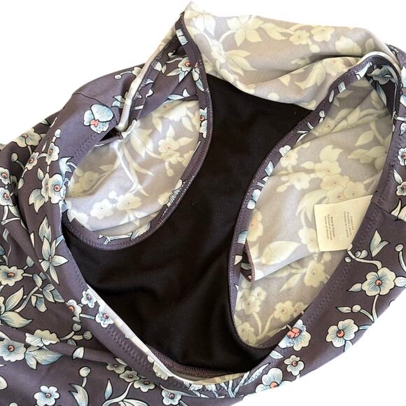 Motherhood Maternity Purple/Blue Floral 2 Piece Tankini Swimsuit - Medium - Picture 7 of 8